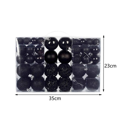 100Pcs Christmas Ball Ornaments Tree Decorative Shatterproof Decorations Hanging Xmas for Anniversary Wedding Party Holiday
