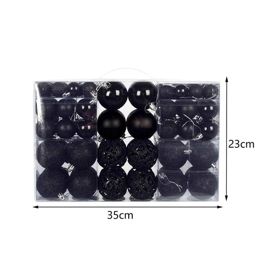 100Pcs Christmas Ball Ornaments Tree Decorative Shatterproof Decorations Hanging Xmas for Anniversary Wedding Party Holiday