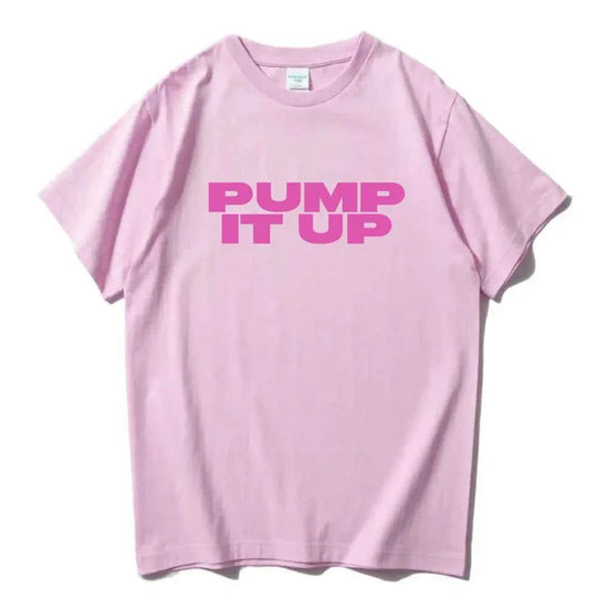 Pump It Up Pink Printing T-shirt The Substance Horror Movie Tshirts Short Sleeve Men/Women Men Tee-shirt Casual Film Graphic Tee