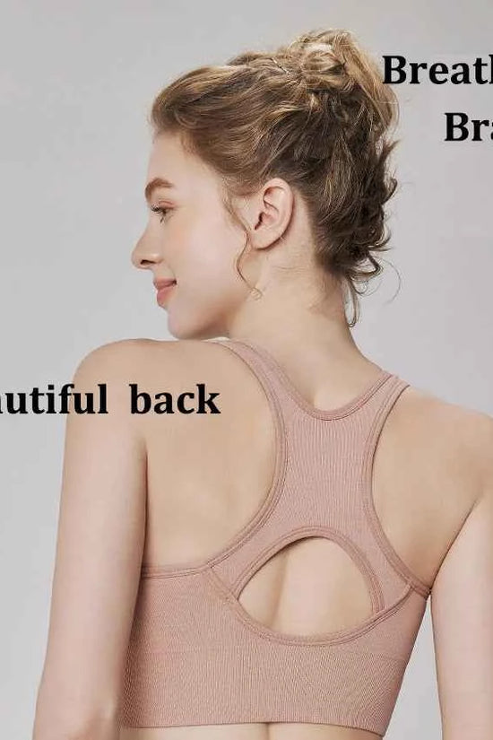 CZGUKE Women's zipper sports bra vest plus size shock resistant bra women's yoga running fitness bra women's underwear