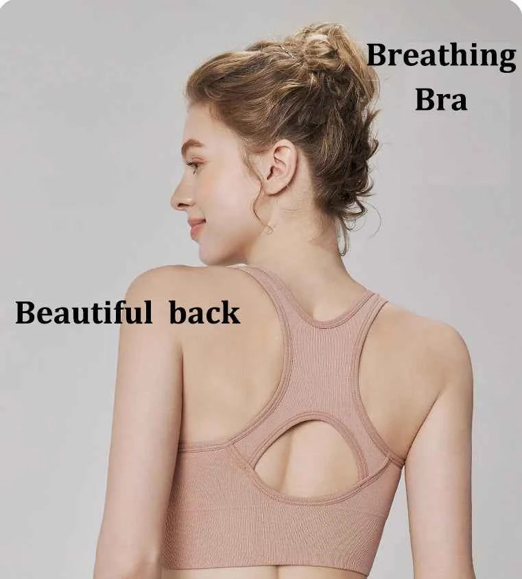 CZGUKE Women's zipper sports bra vest plus size shock resistant bra women's yoga running fitness bra women's underwear