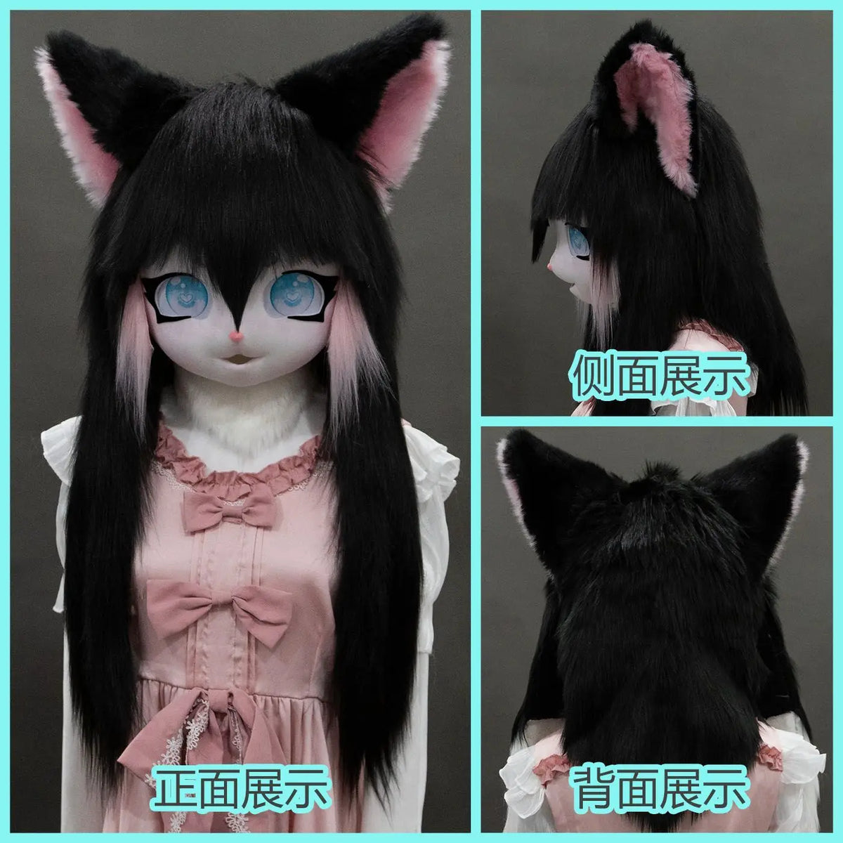 Daliclown Unisex Animal Kigurumi Fursuit Costume with Head & Paws