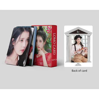 55pcs/set Kpop IU The Golden Hour Lomo Cards High quality HD Photocard for fans collection Fashion Cute Fans Gift SS69