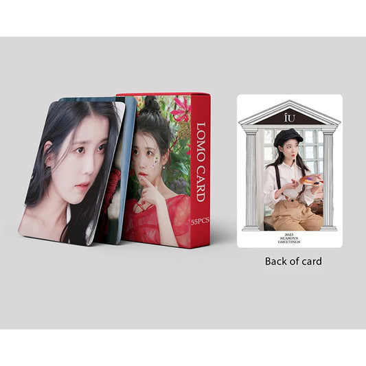 55pcs/set Kpop IU The Golden Hour Lomo Cards High quality HD Photocard for fans collection Fashion Cute Fans Gift SS69