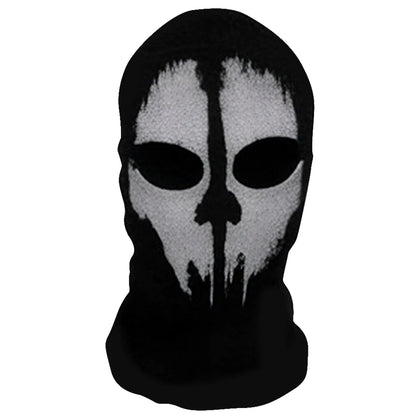 Ghost Skull Balaclava Full Face Mask for Halloween Cosplay and Cycling