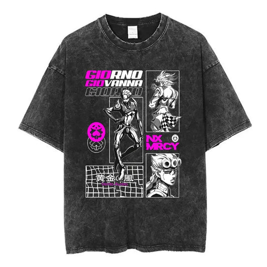 SS69 Men's Jojo Bizarre Adventure Killer Queen Graphic T-Shirt Cotton Tee