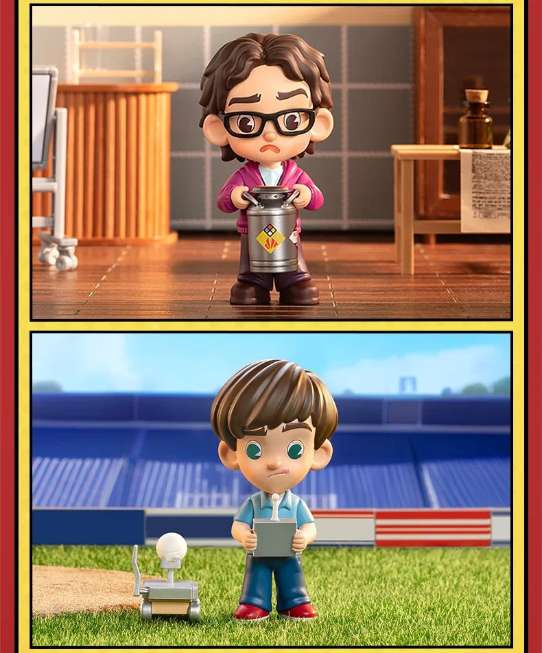 POP MART The Big Bang Theory Action Figures Toys TBBT Sheldon Penny Amy Leonard Howard Rajesh Bernadette Figure Dolls Kids Gifts SS69