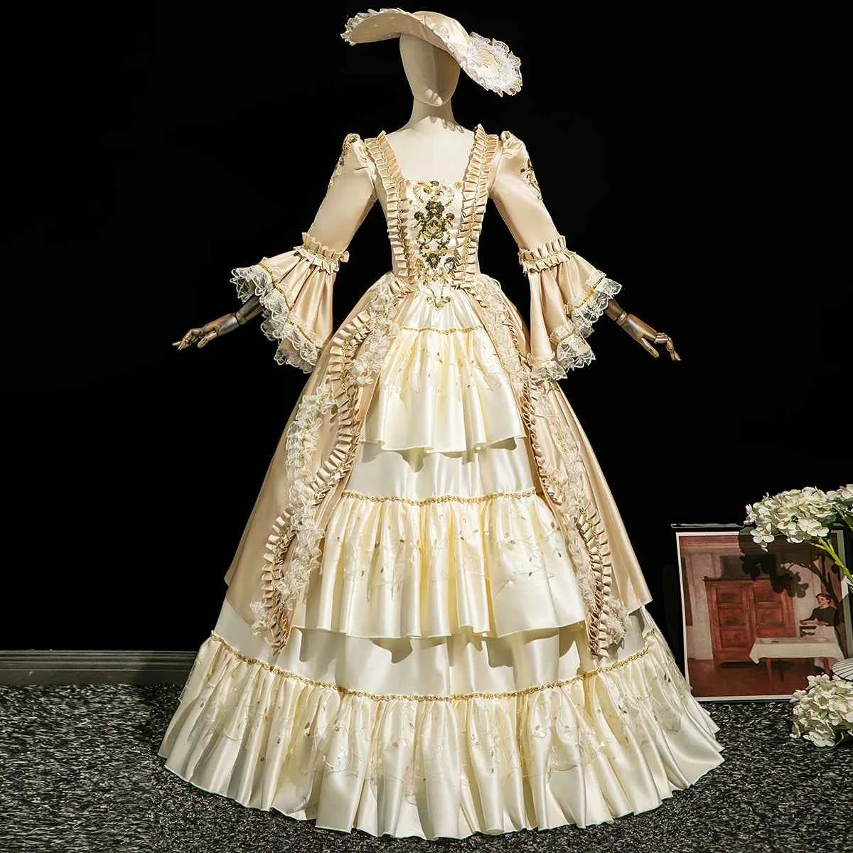 Customized Women Renaissance Victorian Party Dresses Baroque Historical Theater Masquerade Gowns