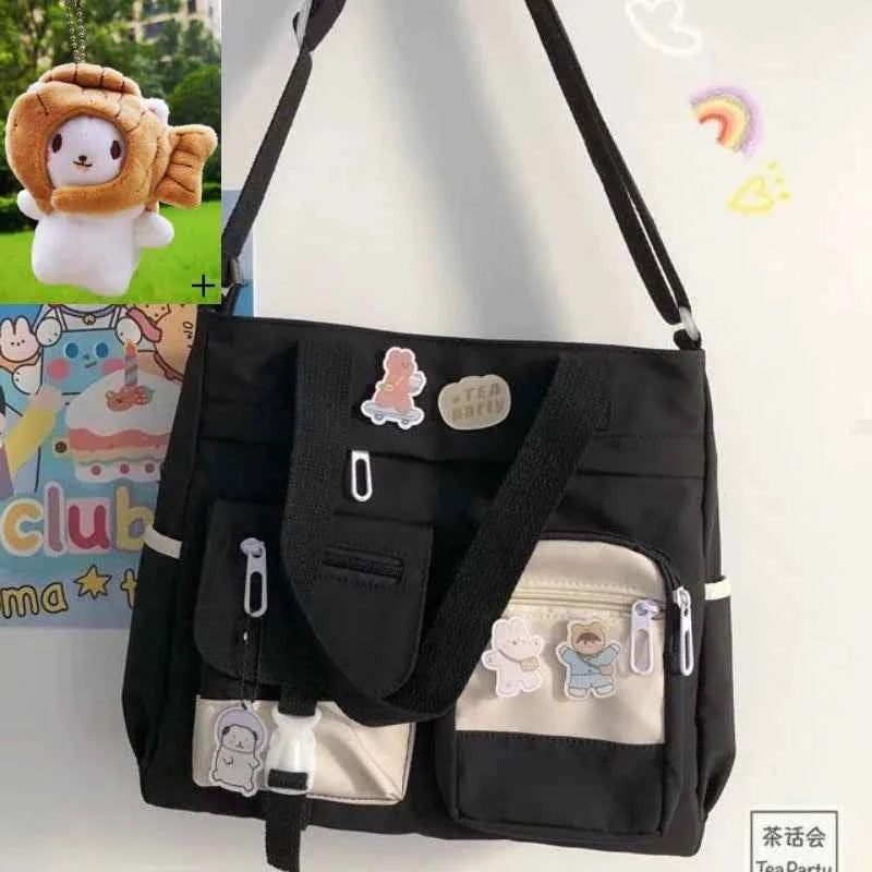 Nylon Waterproof Canvas Women Handbags Shoulder Bag Japanese Ladies Messenger Bag Student School Crossbody Bags for Girl Satchel