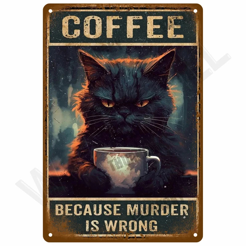 Vintage Metal Tin Sign 20x30cm Retro Wall Art for Home Bar