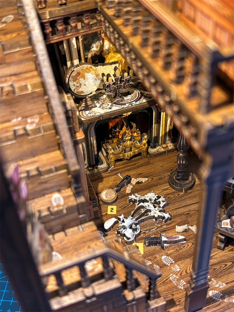 Tinamic DIY Wooden Book Nook Miniature Model Kit