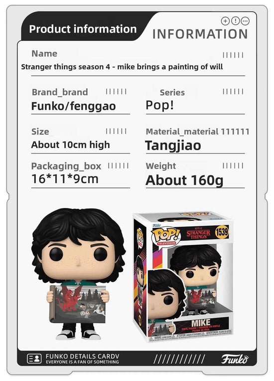 Genuine Edition FUNKO POP《Stranger Things: Eddie, Dustin, Eleven》Action Desktop Decoration Ornament Model Toys Collectible Model