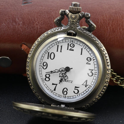 Bronze Fairy Tale Girl Pattern Steampunk Quartz Pocket Pocket Watch for Men and Women Universal Decorative Jewelry Necklace Gift SS69