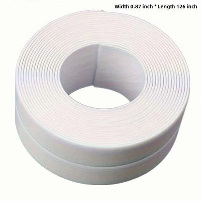 1roll White Stain Resistant PVC Waterproof Caulk Tape for Bathroom and Toilet, Self-Adhesive Sealant Strip for Wall, Sink, Floor
