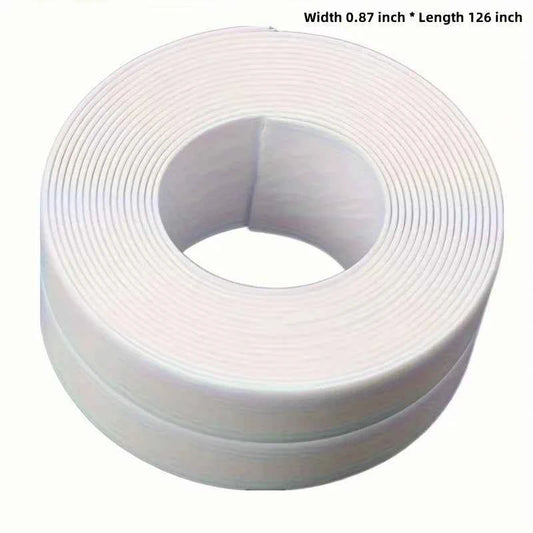 1roll White Stain Resistant PVC Waterproof Caulk Tape for Bathroom and Toilet, Self-Adhesive Sealant Strip for Wall, Sink, Floor