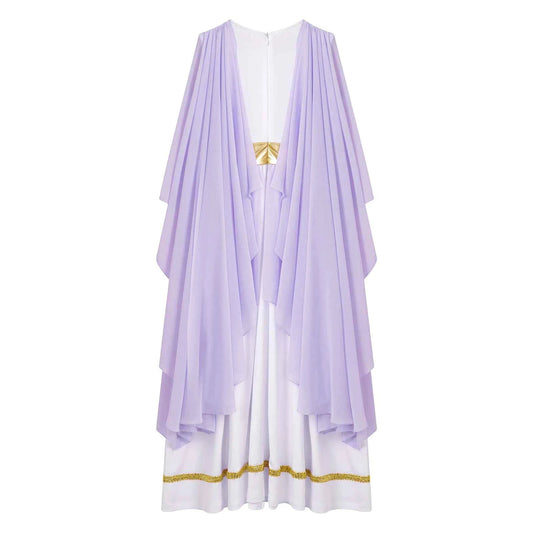 Halloween Ancient Greek Toga Costume Grecian Sleeveless Gown Dress Shawls Flowy Tulle Dress Cosplay Performance Costume