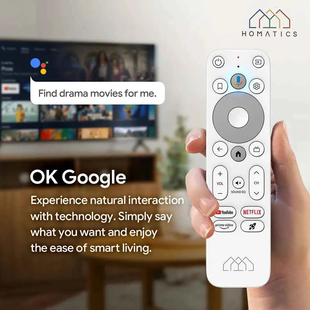 HOMATICS Box R 4K Plus TV Box AndroidTV 14 Netflix Google Certified Amlogic S905X4 4G32G Support DTS Dolby Audio AV1 Wifi6 BT5.0