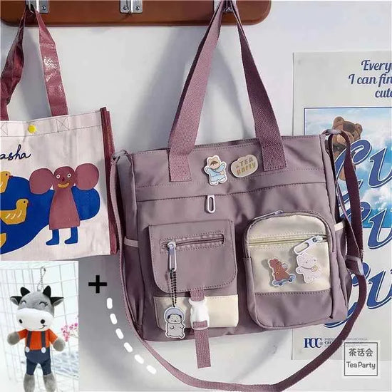 Nylon Waterproof Canvas Women Handbags Shoulder Bag Japanese Ladies Messenger Bag Student School Crossbody Bags for Girl Satchel