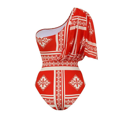 2023 New Arrival Push Up Women Bikini Set Floral Printed Ruffle Bikinis Strappy Bandage Swimwear Brazilian Biquini Bathing Suit SS69