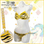 Anime Lum Urusei Yatsura Cosplay Costume Wig Lamu Cosplay Swimsuit Women Sexy Bikini Swim Wear Halloween Party Outfits Socks