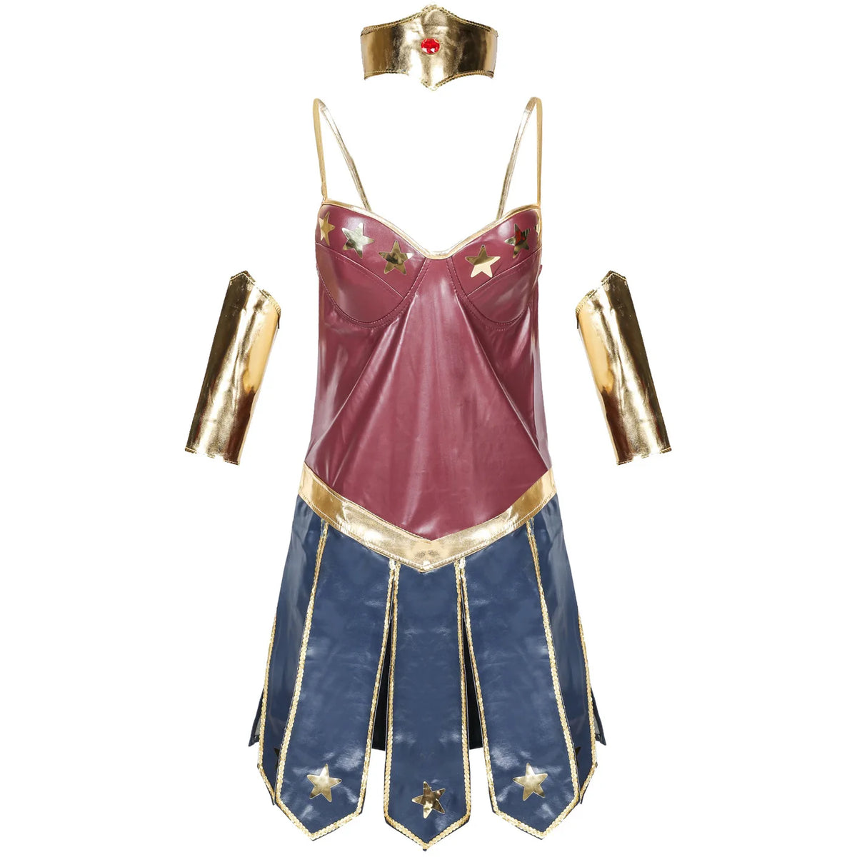 SS69 Women's Superhero Bodysuit Costume with Headgear for Cosplay Halloween