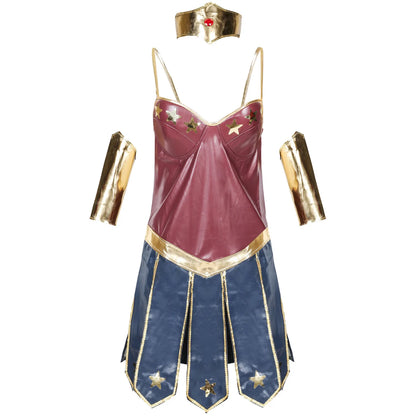 SS69 Women's Superhero Bodysuit Costume with Headgear for Cosplay Halloween