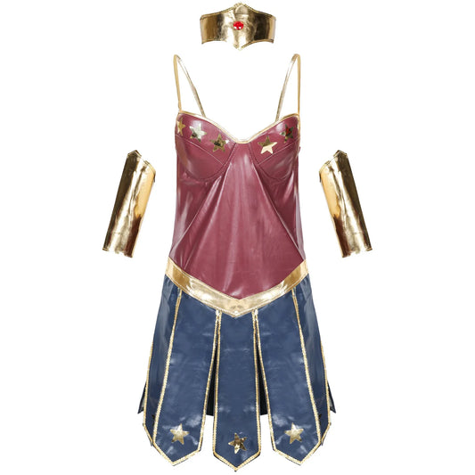 SS69 Women's Superhero Bodysuit Costume with Headgear for Cosplay Halloween