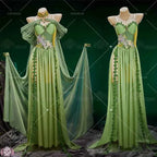 Pamela Lillian Isley Cosplay Ivy Cosplay Costume Doujin Elven Outfit Long Dress Medieval Vintage For Hallowmas Party