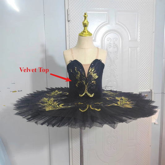 Yackalasi Professional White Swan Lake Pancake Ballet Tutu with Sequins