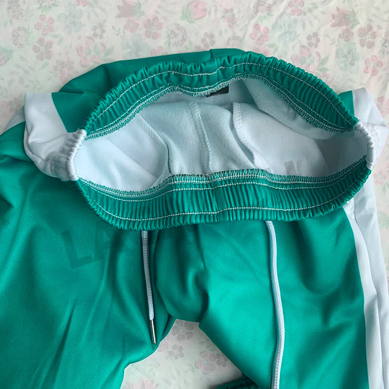 Calamari Games Player Cosplay Costume Korea Disguise Men Suit for Team Blue Sports Sweatshirt Halloween Carnival Party Costume SS69