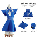 Classic Britney Blue Flight Attendant Uniform Cosplay Costume Retro Stewardess Themed Outfit For Halloween Carnival Masquerade