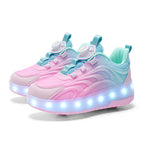 Children's LED Roller Skate Shoes with Two Wheels