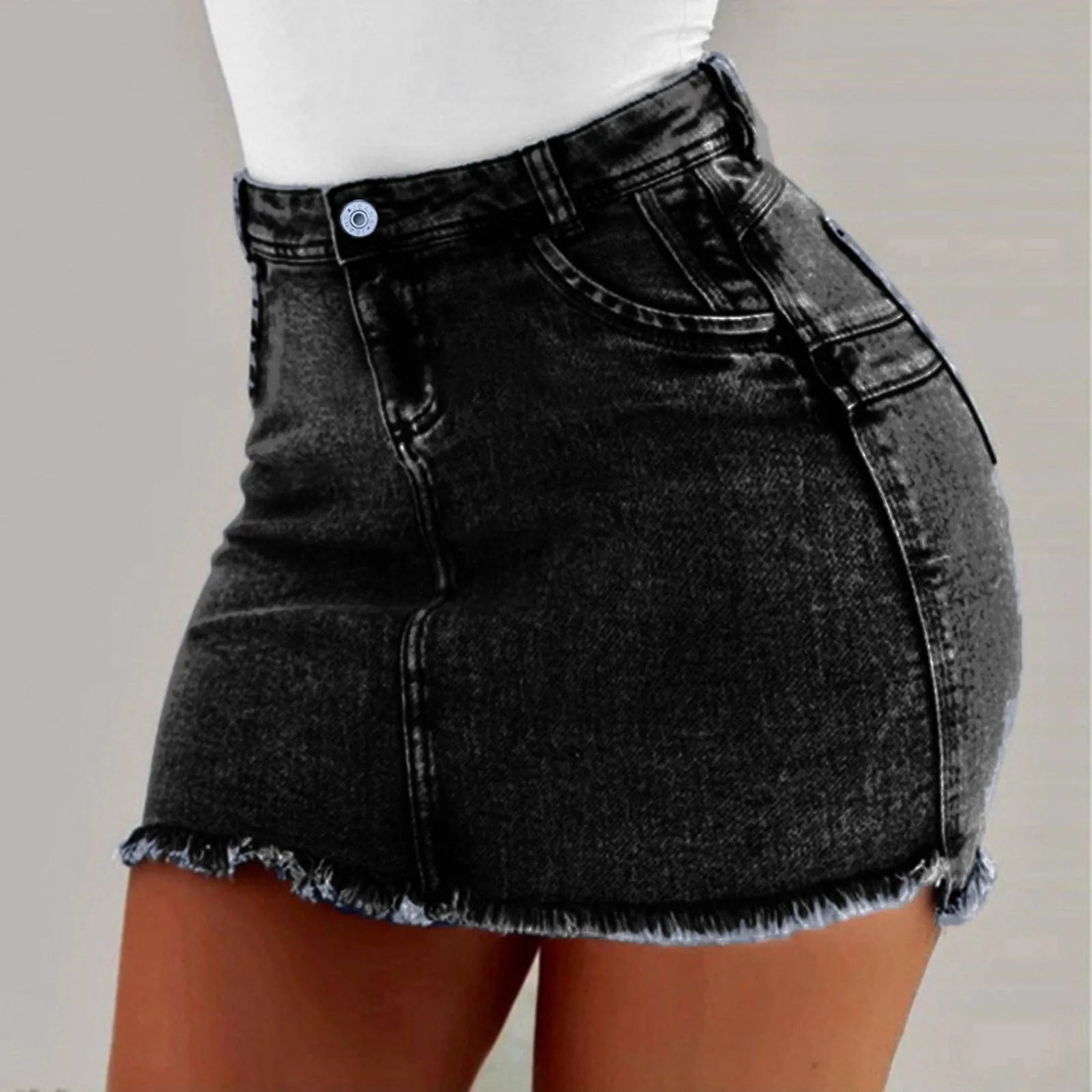 Mini Skirt Women's Wash Mini Female Short Skirts Summer Women's Sexy Denim Skirt Skirts for Women Knee Length Casual SS69