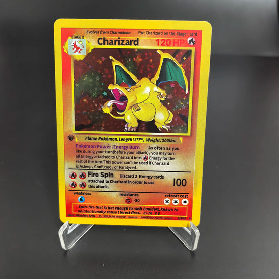 1996 First Generation Pokemon Trading Cards Rare Edition with Charizard  Mewtwo Venusaur Blastoise Classic Game Anime Gift Toys SS69 9.69 ZZXXK-1Pcs-9