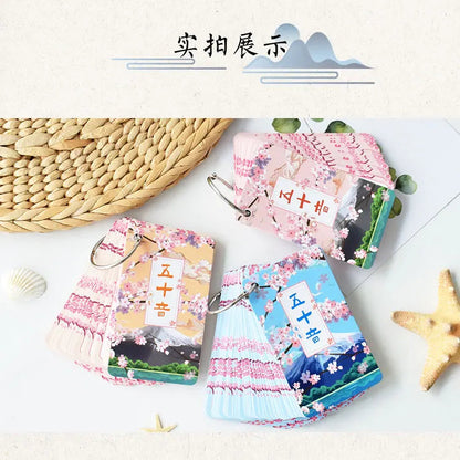 Japanese Language Hiragana Katakana Syllabary Gojūon Learning Card Book Pocket Flash Education Teaching Toys SS69