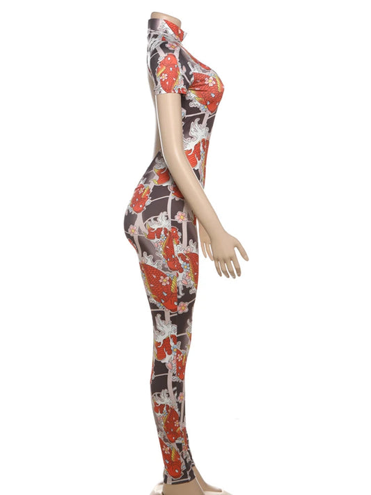 Nibber Sporty Backless Jumpsuit Women Peach Buttocks Fitness Shorts Sleeve Summer Trend Street Activity Casual Workout Overalls SS69