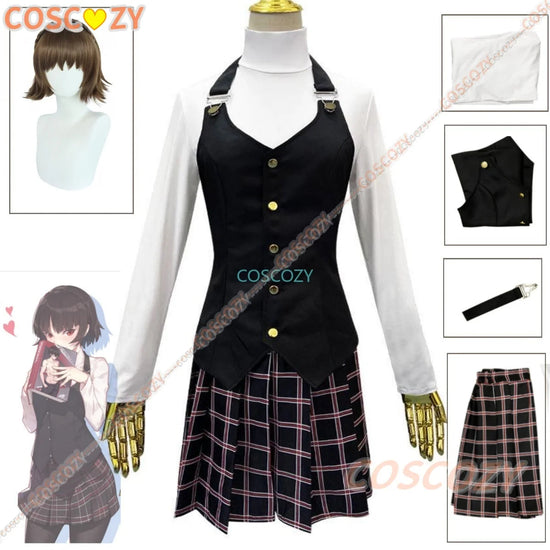 Game Cosplay Costume Queen Makoto Niijima Cosplay Costume Woman School Uniform Christmas Carnival Party Dress Wig Costumes SS69 75.69 Costume and wig / S