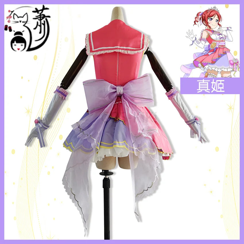 COS-KiKi Anime Lovelive Aqours Tojo Nozomi/Nishikino Maki All Members Fireworks Awakening Lolita Singing Suit Cosplay Costume SS69