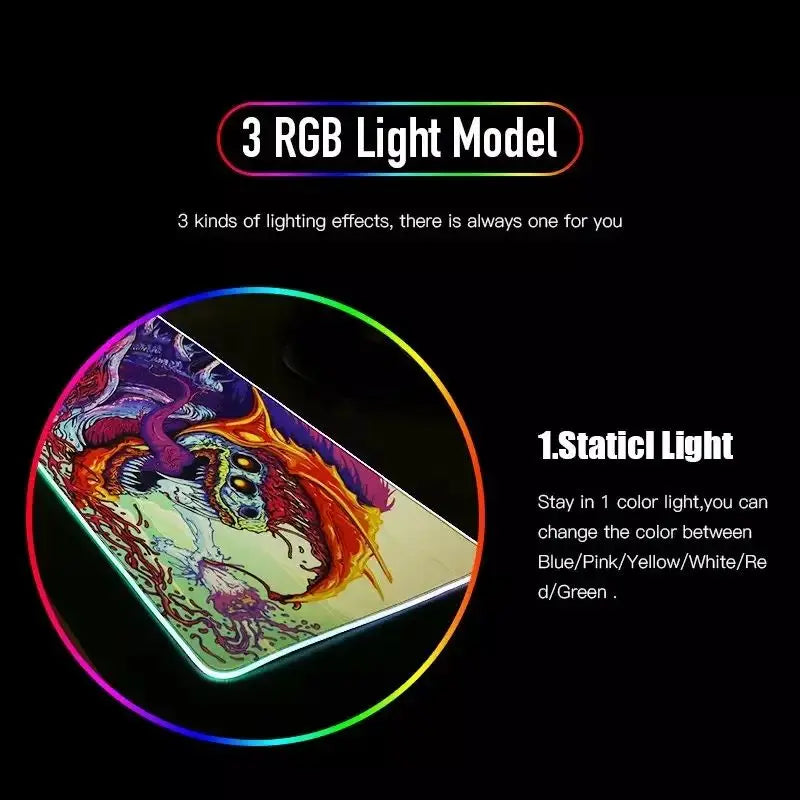 1pc Suguru Geto Jujutsu Kaisen Anime XXL RGB Gaming Mouse Pads HD Black Gamer Accessories Large LED SS69