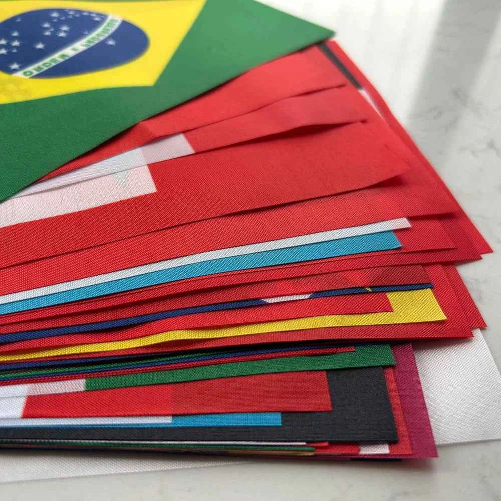 2026 world Country  hand Flag 14x21cm 48pcs Football cup Countries Flag Bunting National String Banner Event Garlands decoration