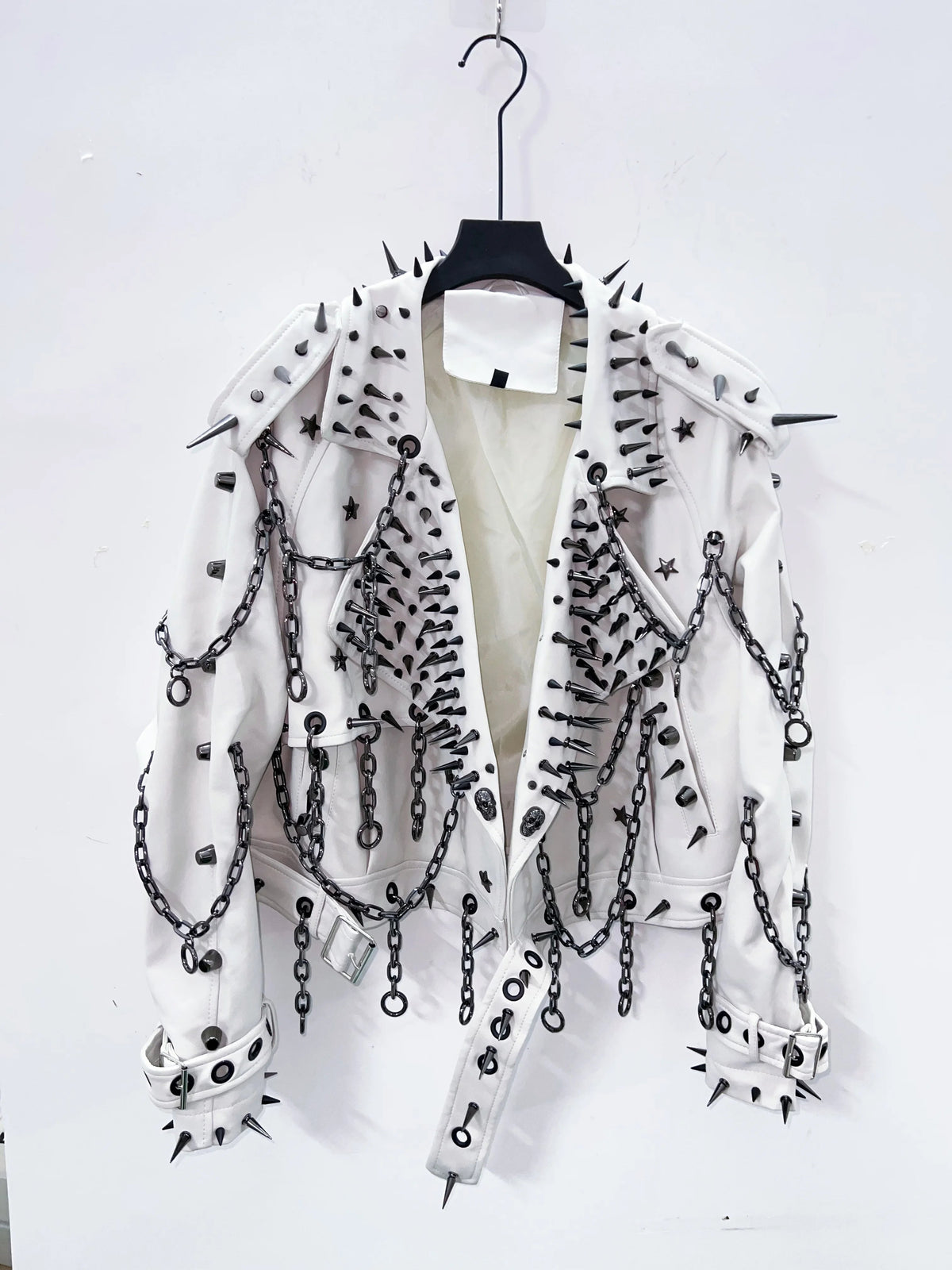 vintage Leather  y2k  Jacket Skull Jacket Punk Jacket  gothic Leather gothic clothes y2k fashion y2k clothes  harajuku Jacket SS69