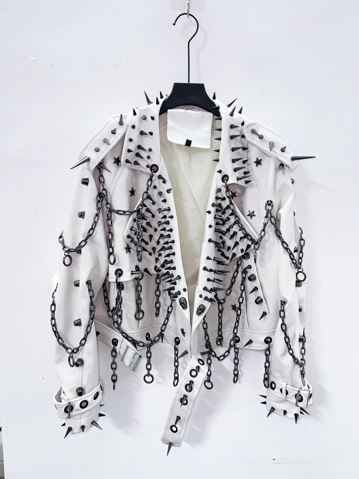 vintage Leather  y2k  Jacket Skull Jacket Punk Jacket  gothic Leather gothic clothes y2k fashion y2k clothes  harajuku Jacket SS69