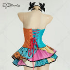 MEOWCOS Gothic Velvet Corset & Double Layer Skirt Costume Set