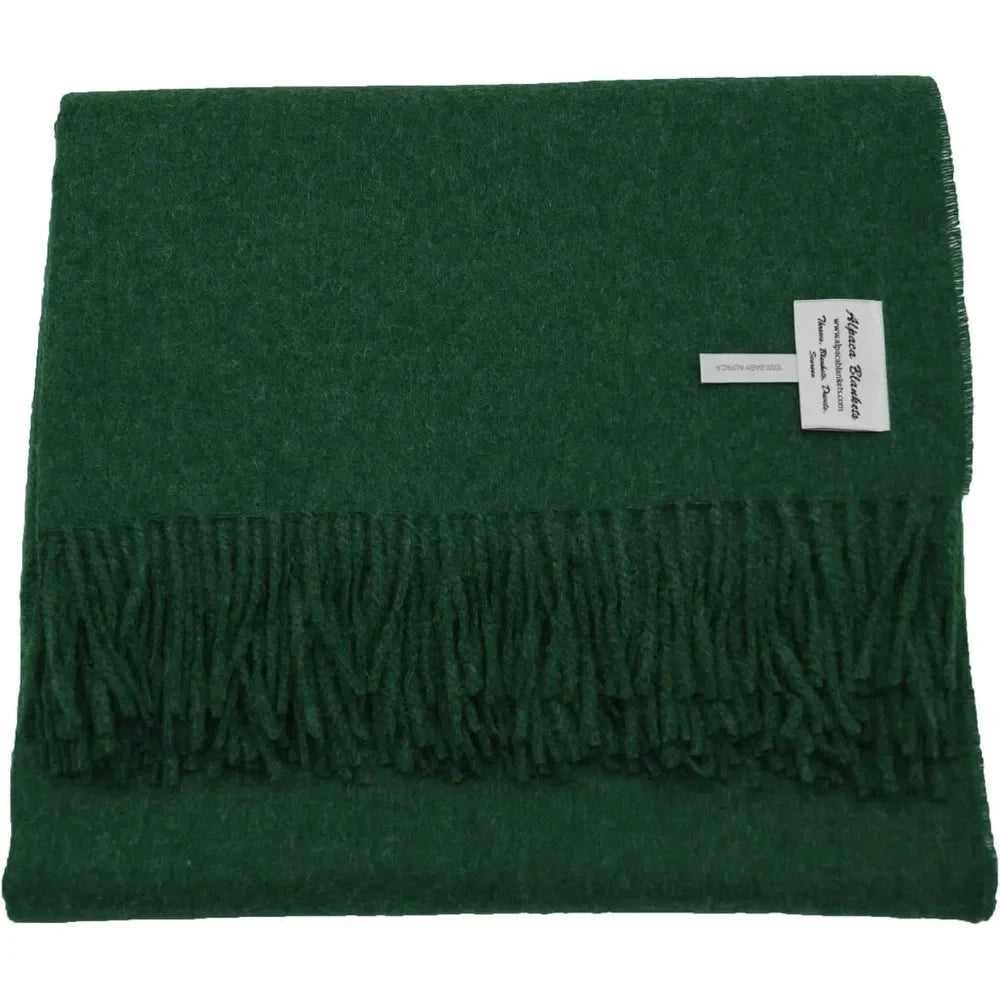 Luxury Alpaca Wool Solid Color Throw Blanket Handcrafted for Cozy Comfort and Warmth SS69
