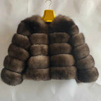 Winter Women's Cold Coat Top Fox Jackets For Women clothing Natural Real fox Fur Jacket Coats For Women Fur Jacket In Promotion