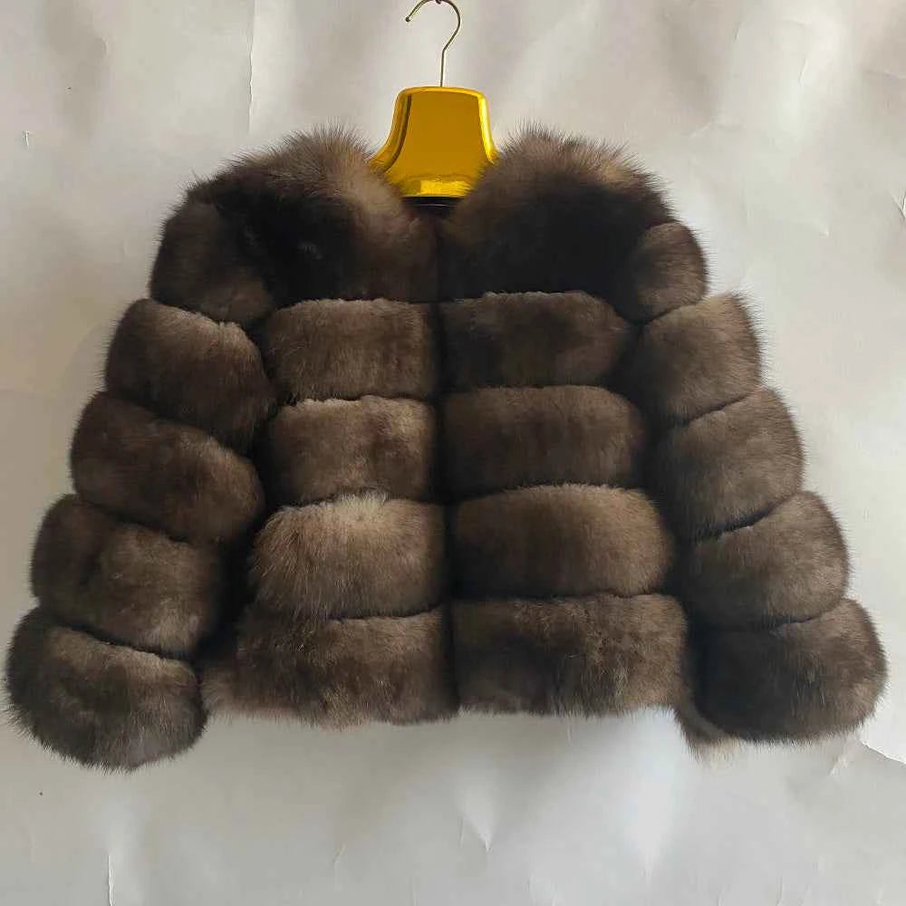 Winter Women's Cold Coat Top Fox Jackets For Women clothing Natural Real fox Fur Jacket Coats For Women Fur Jacket In Promotion