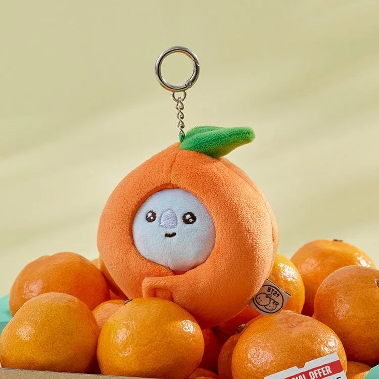 Orange Cartoon Plush Keychain 10cm Stuffed Bag Charm