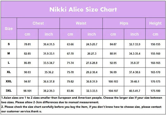 Women’s Nikki Alice Cosplay Costume Bodysuit with Ear Gloves Wig Cosplay Latex Cat suit Jumpsuit Jacket Suit SS69