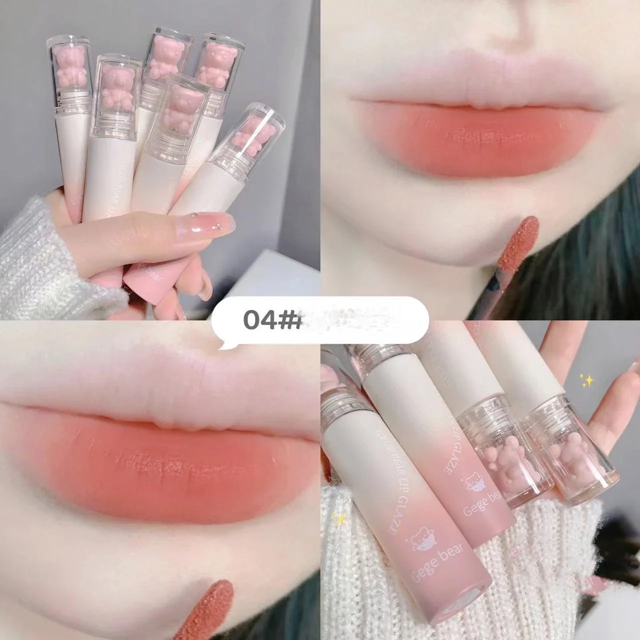 Cute Lip Glaze Girl Chestnut Pink Lip Mud Korean Makeup Girl Lip Gloss Makeup Cosmetics Velvet Waterpoor Lipstick - SS69