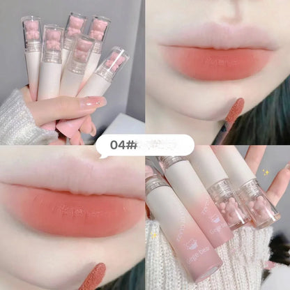 Cute Lip Glaze Girl Chestnut Pink Lip Mud Korean Makeup Girl Lip Gloss Makeup Cosmetics Velvet Waterpoor Lipstick - SS69